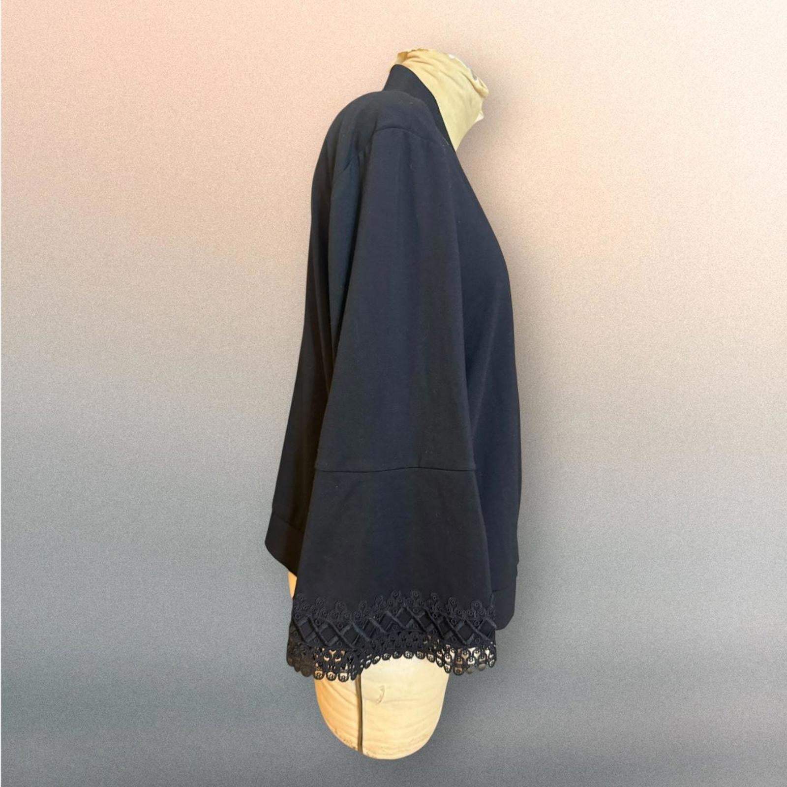 Le Gali Black Jacket with Bell Sleeve Size M