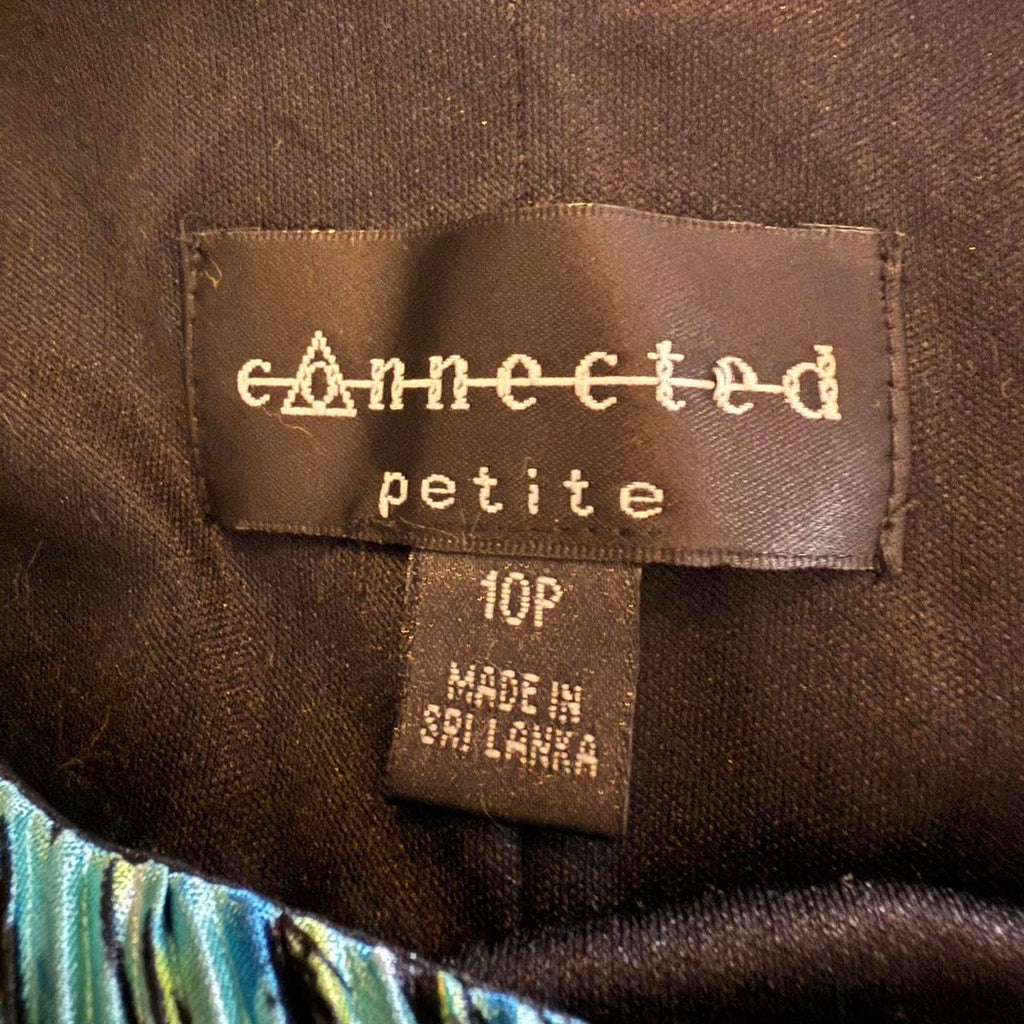 Connected Green and Blue Ruffle Dress