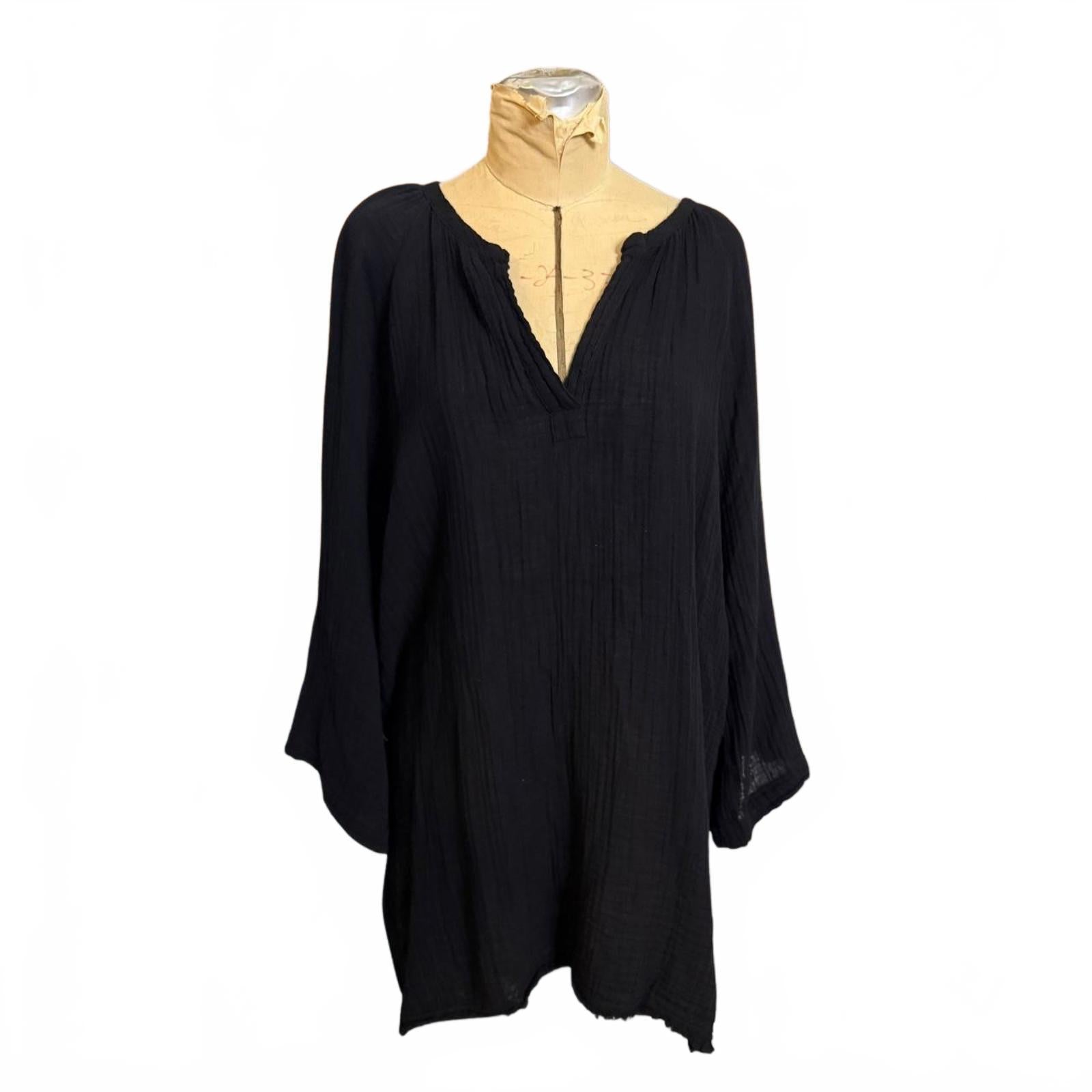 Michael Stars Black Pleated Tunic Dress