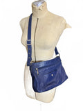 Stone New York Blue Leather Purse Handbag