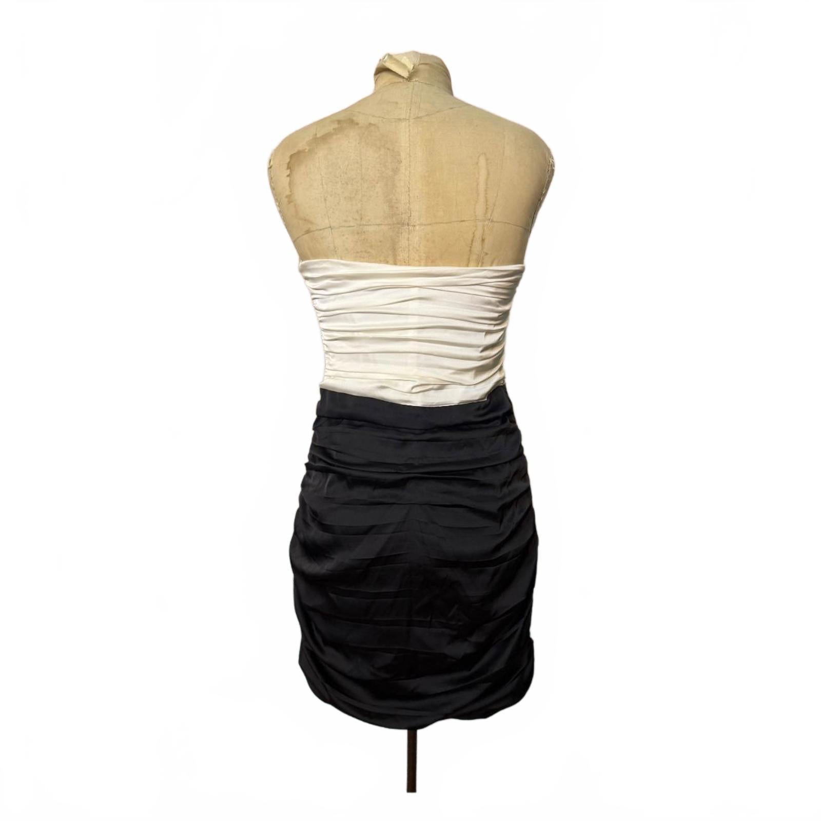 Express Black and Cream Mini Dress Size 6