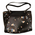 Chaps Black Floral Print Shoulder Bag