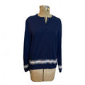 Ron Dorff Navy Blue Henley Sweater Size M
