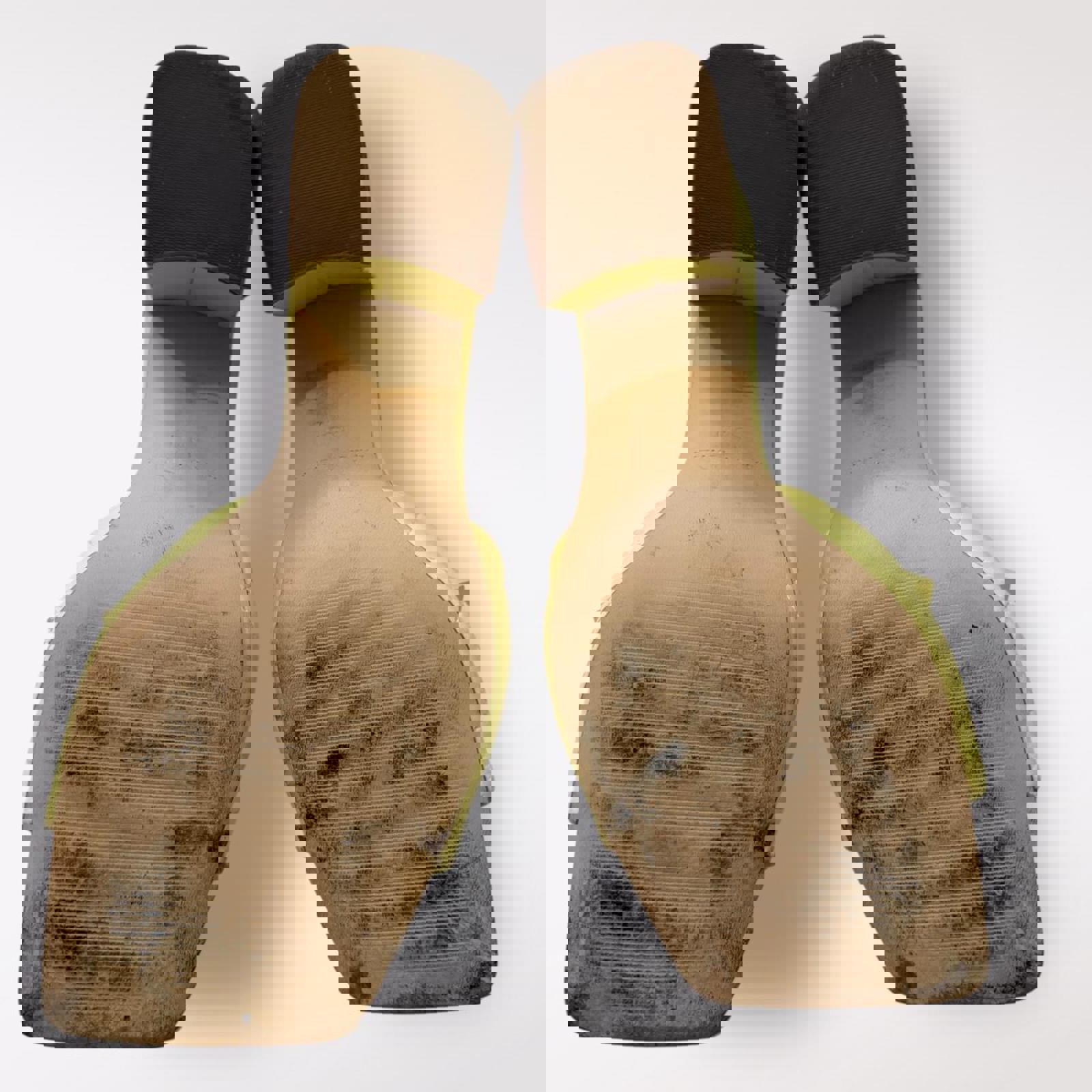 Marc Fisher Yellow Block Heel Sandals with Studded Strap