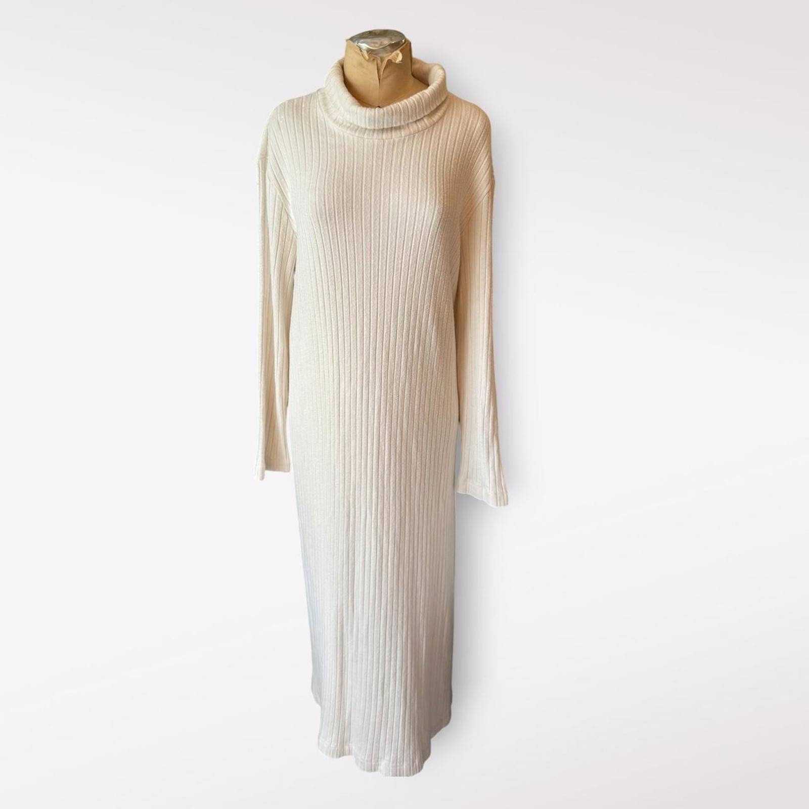 DONNI. Cream Maxi Sweater Dress