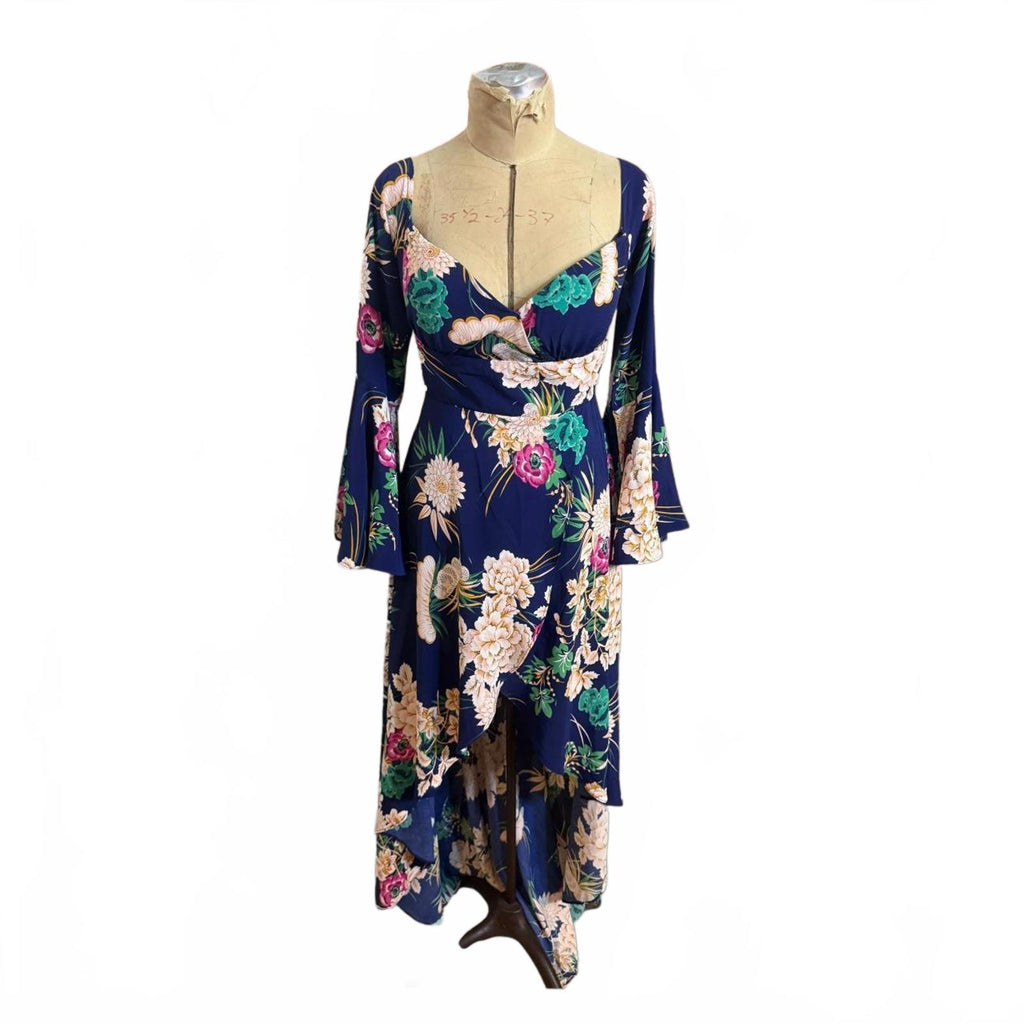 Fashion Nova Floral Long Sleeve Hi-Lo Dress Size XL