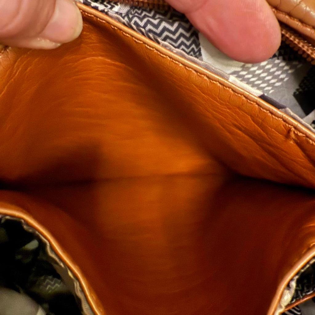 Angel Kiss Tan Leather Crossbody Bag