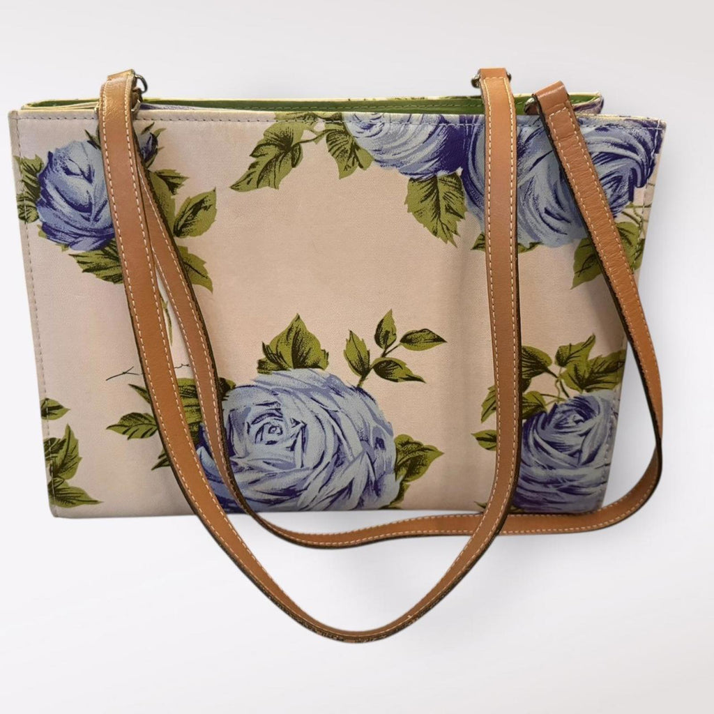 Kate Spade Sam Blue Cabbage Rose Shoulder Bag