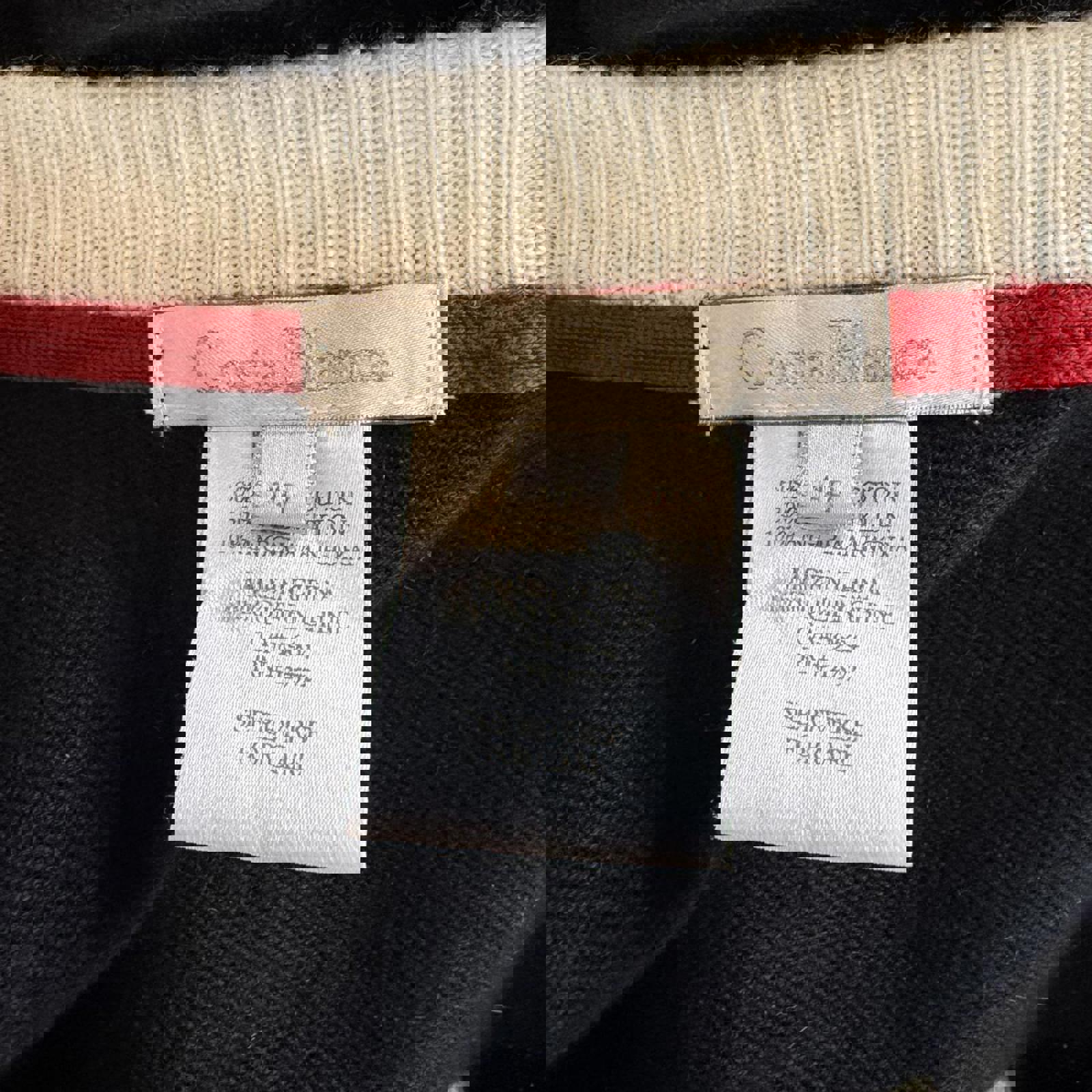 Costa Blanca Black and White Angora Blend Cardigan Sweater