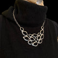 The Sak Silver Tone Bib Necklace