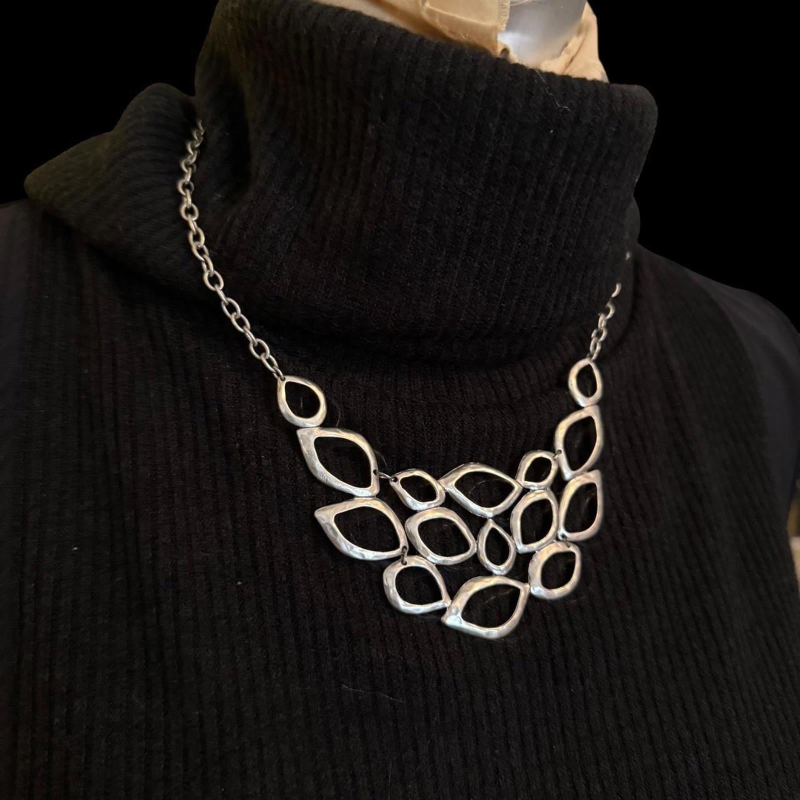The Sak Silver Tone Bib Necklace