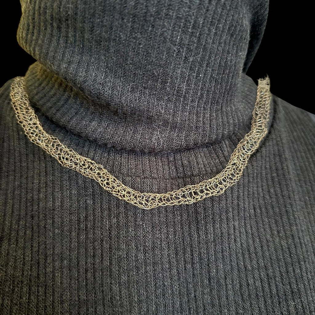 Silver Crochet Necklace