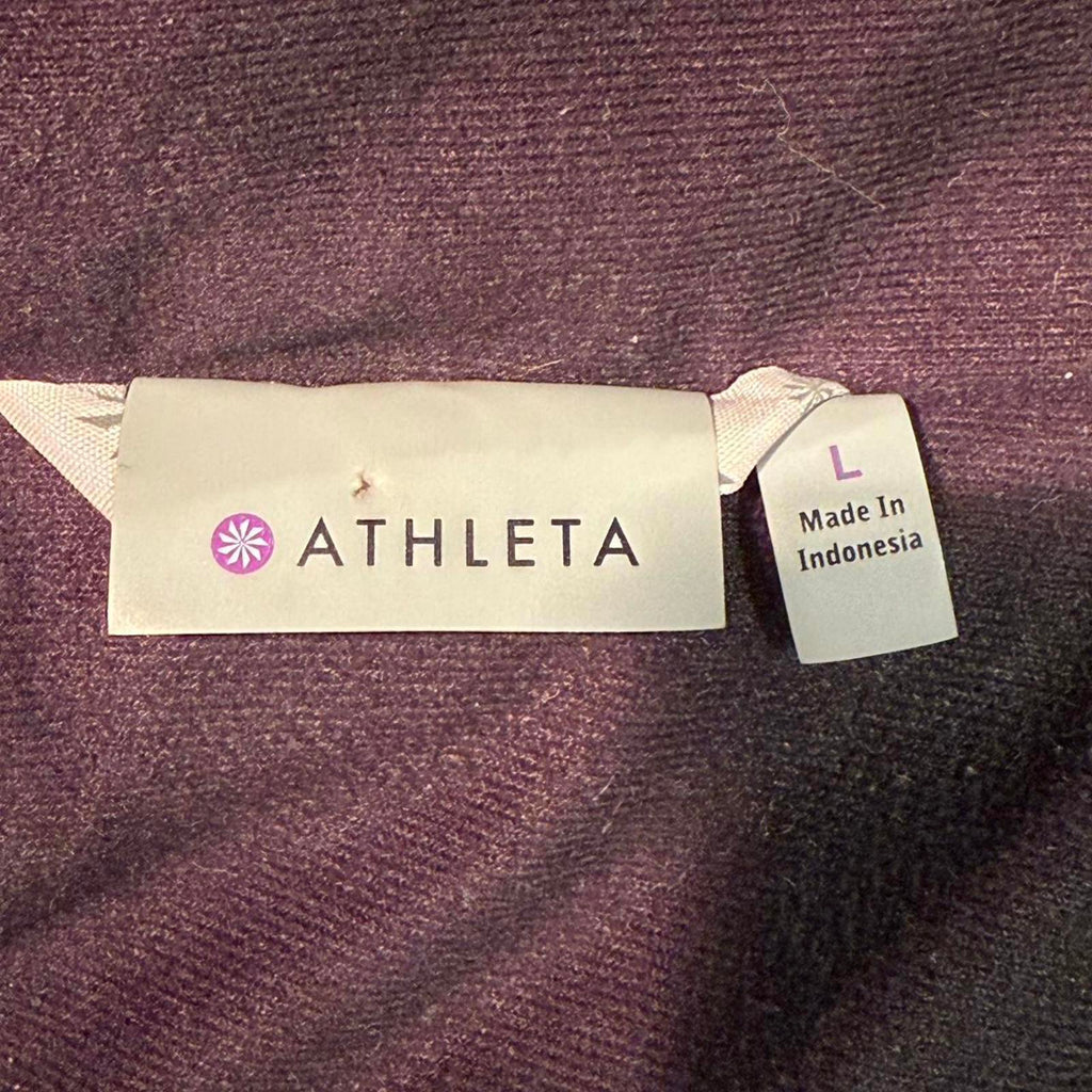 Athleta Black Sleeveless Hooded Vest with Faux Fur Trim