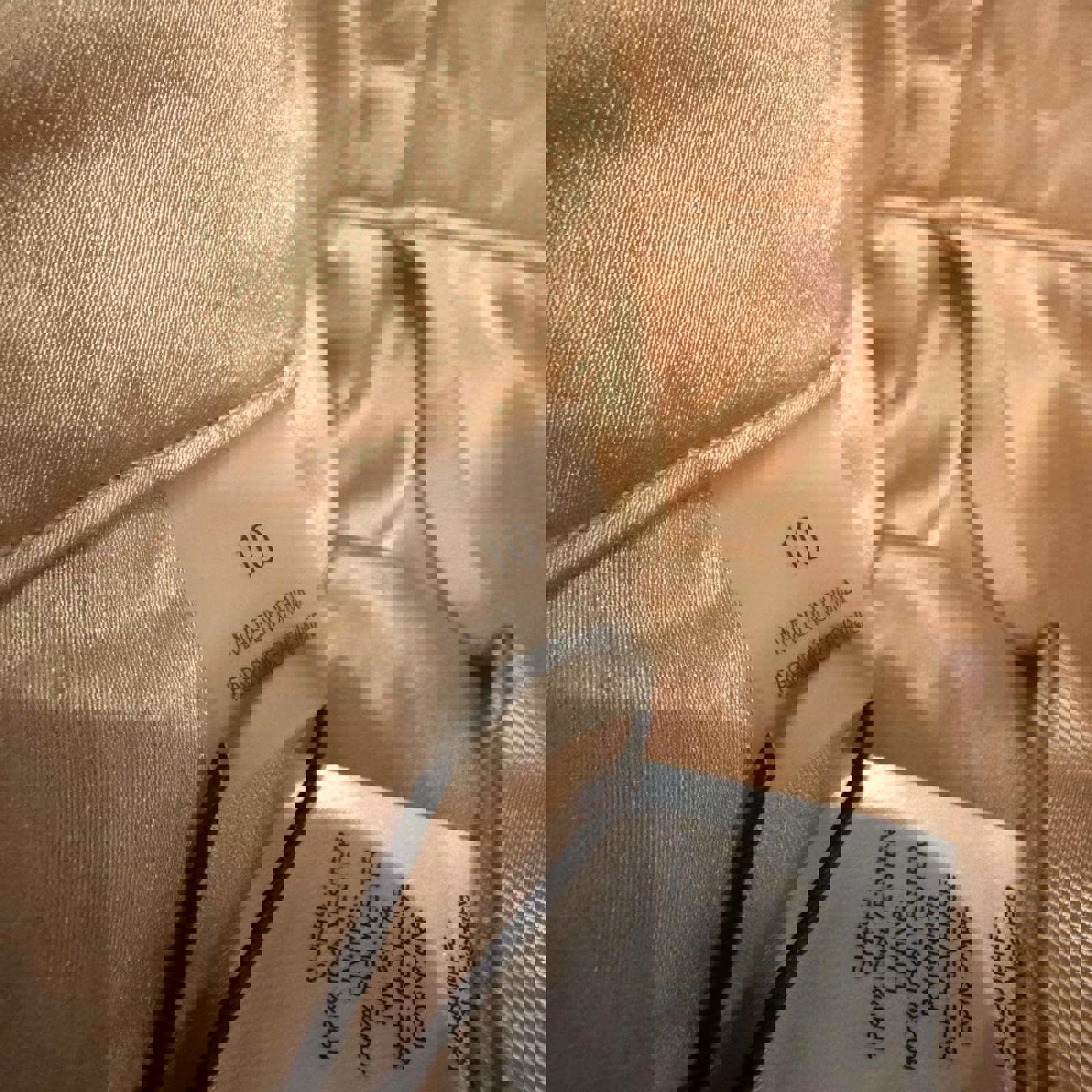 Elie Tahari Golden Pleated Midi Skirt with Sequin Detail