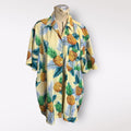 On Shore Yellow and Green Hawaiian Shirt with Pineapples