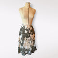 Hillard & Hanson midi skirt with floral pattern and ruffle hem