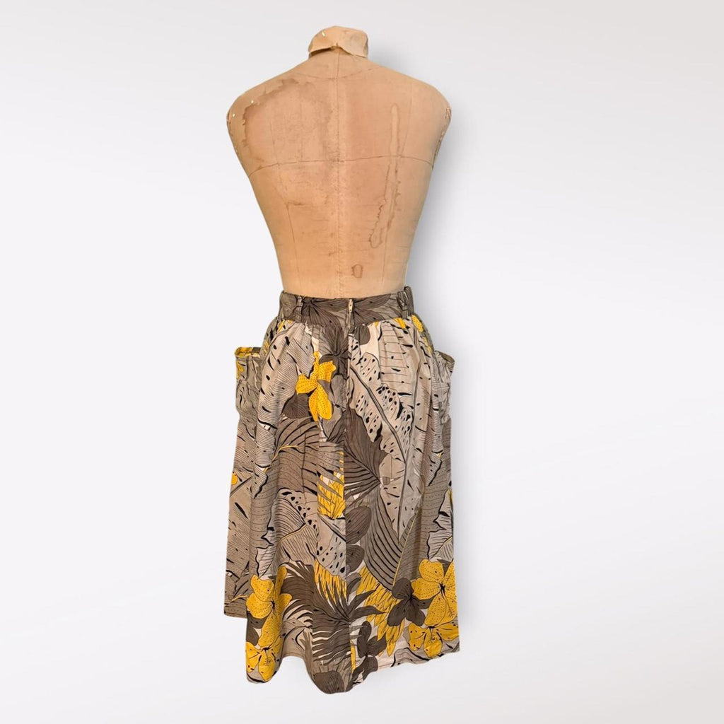 Floral Cotton Skirt Made in Italy