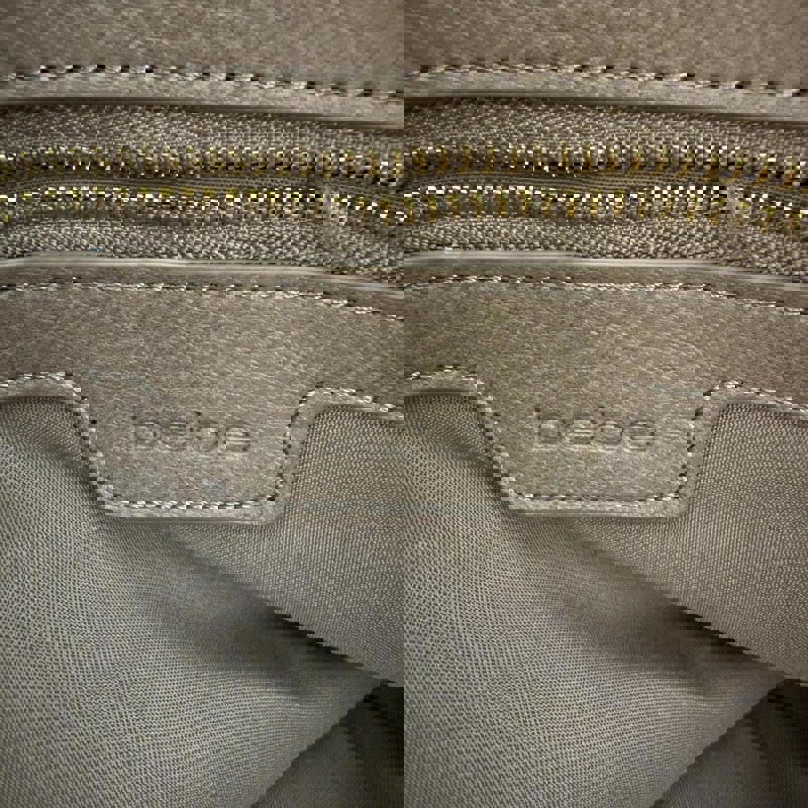 Bebe Tan Leather Shoulder Bag