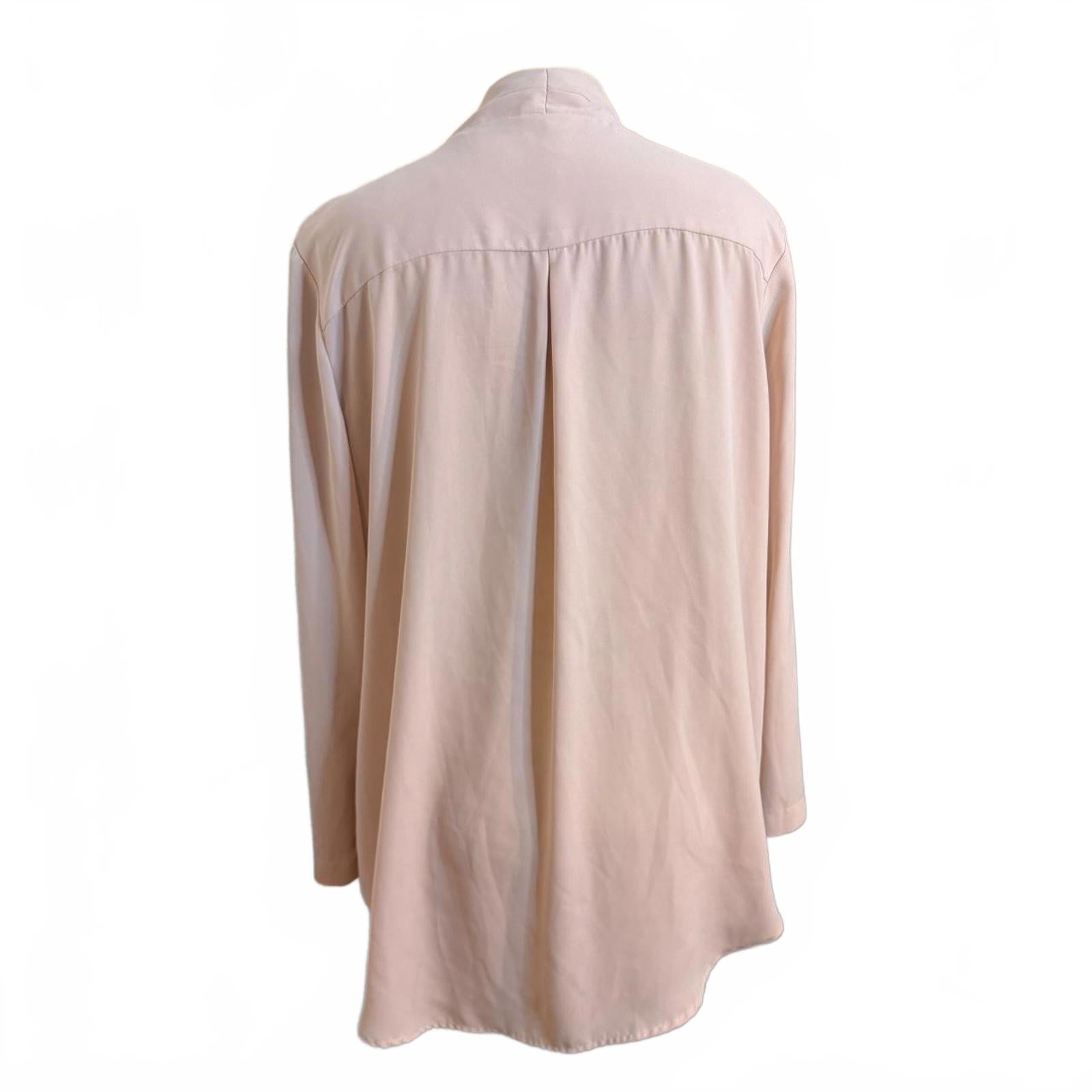 Pink Silk Blouse Size L