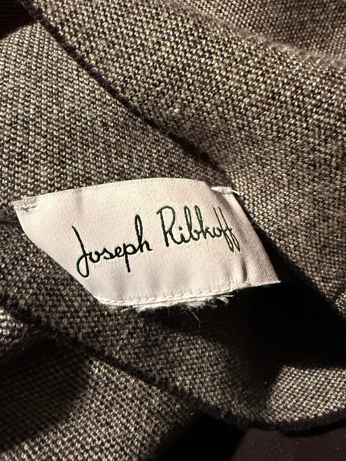 Joseph Ribkoff Gray and Black Colorblock Sweater Poncho