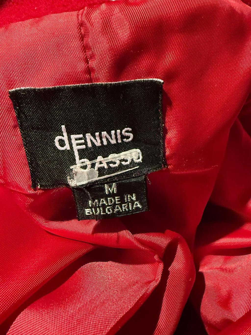 Dennis Basso Red Wool Cashmere Blend Coat with Faux Fur Trim Hood