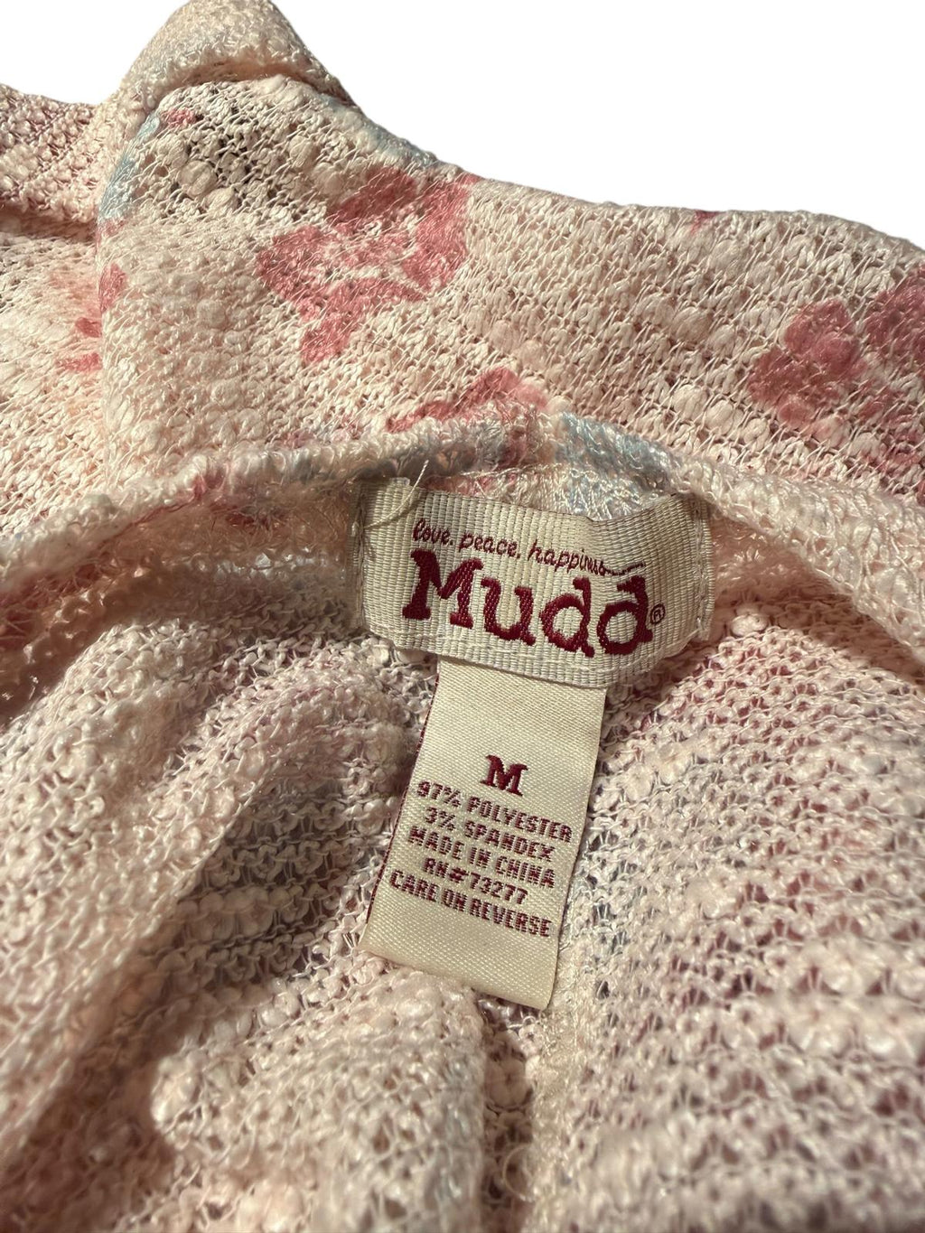 Mudd Lightweight Floral Print Open Cardigan Sweater