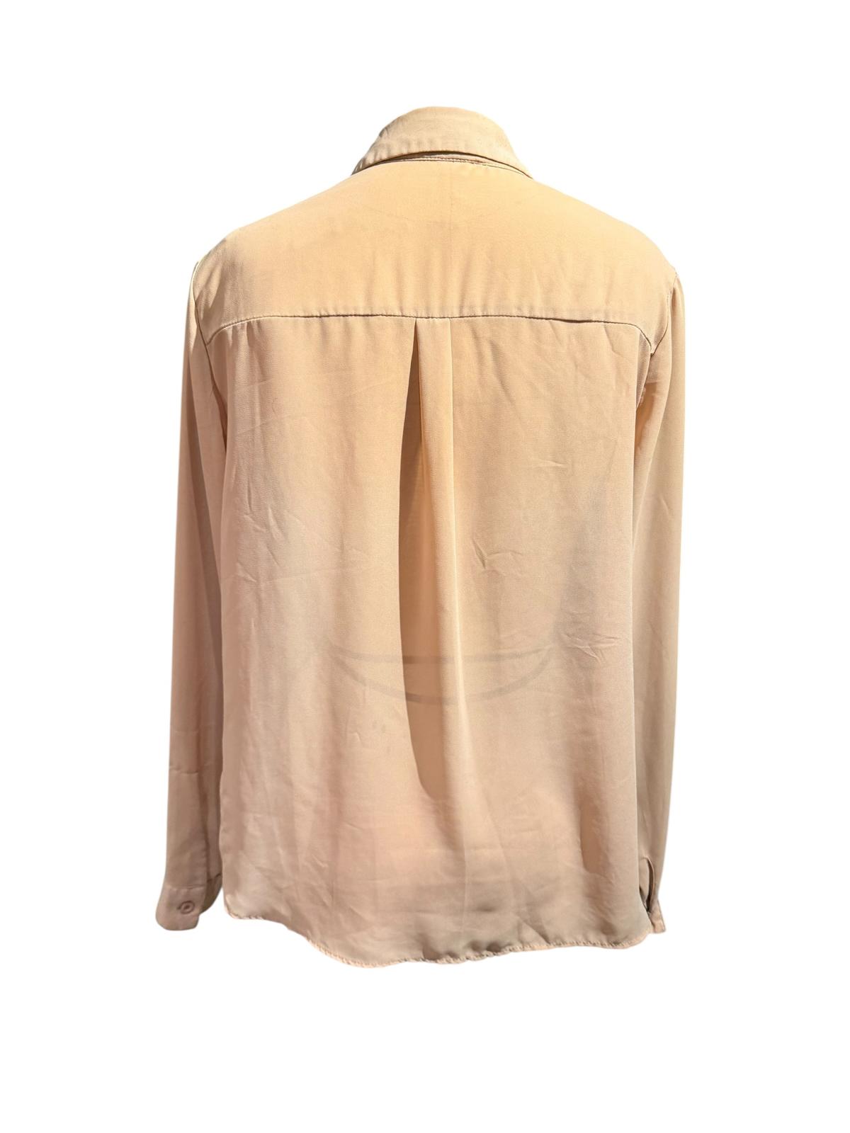 Sans Souci Light Beige Button-Up Long Sleeve Shirt