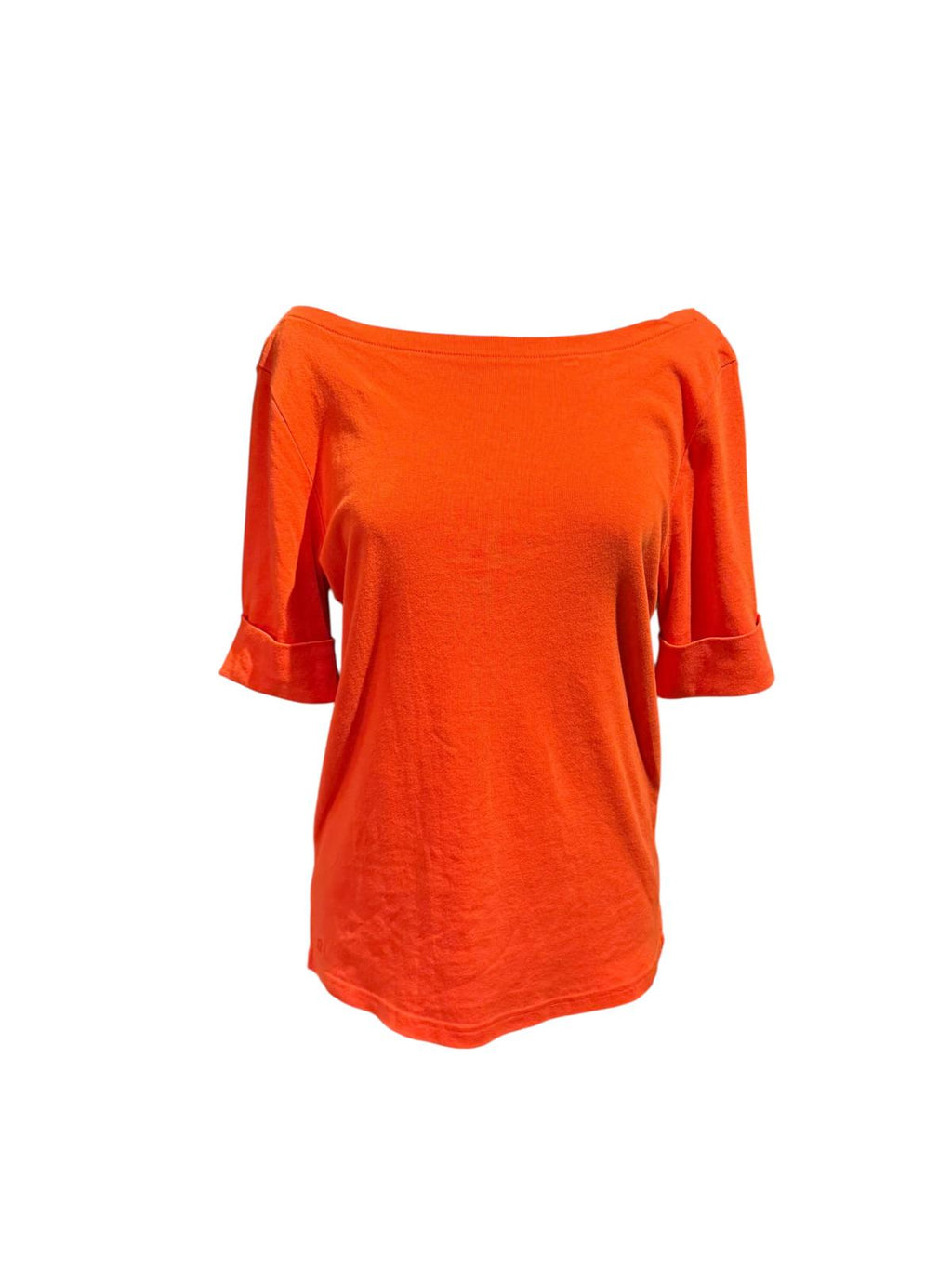 Ralph Lauren Orange 3/4 Sleeve Casual Top
