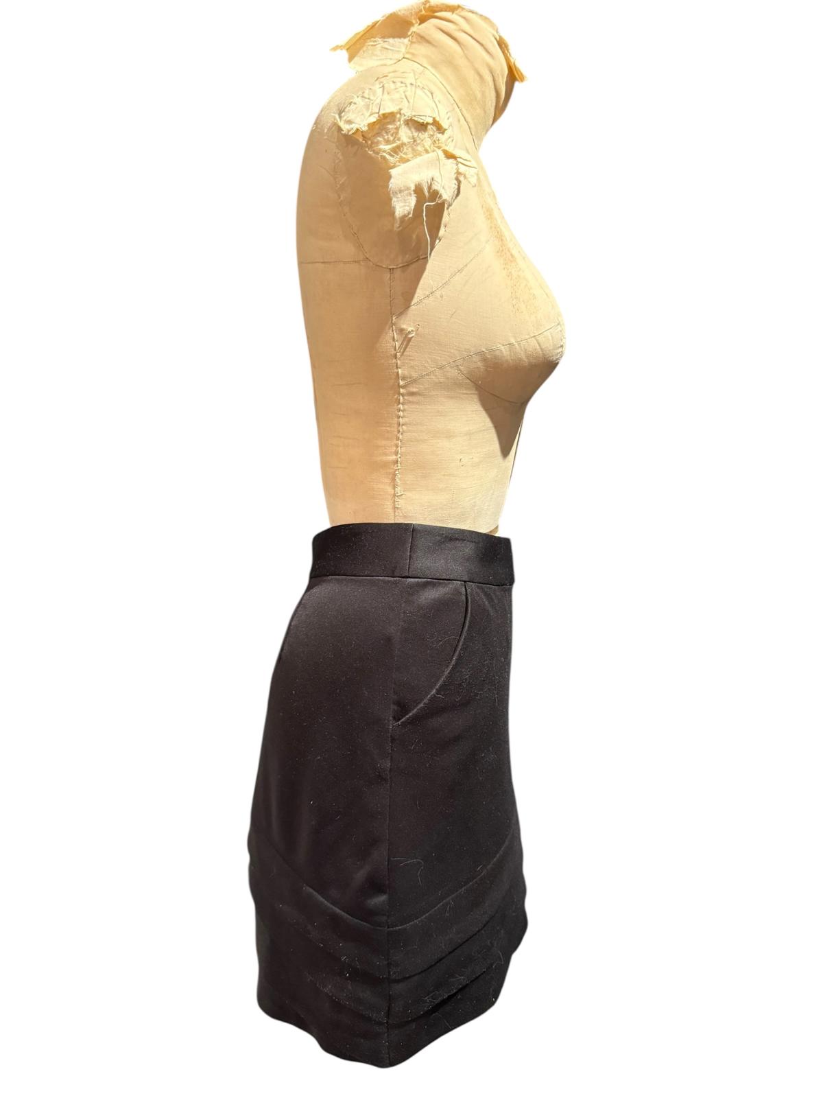 WE Black Mini Skirt with Layered Hem Detail