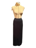 Teri Jon Classic Black Wool Long Knit Skirt