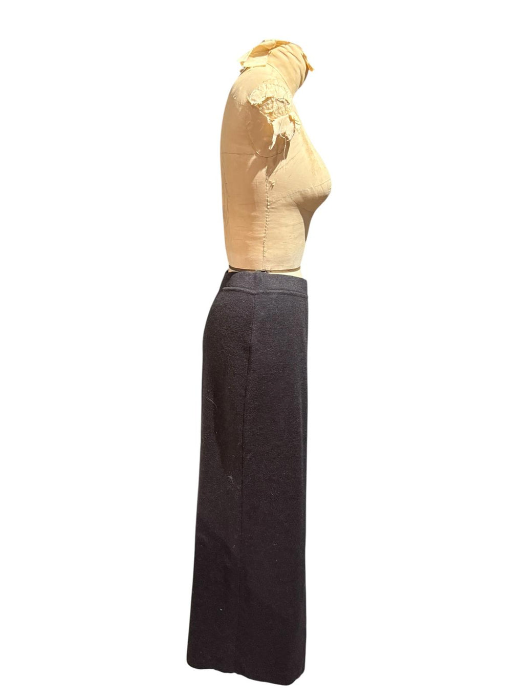 Teri Jon Classic Black Wool Long Knit Skirt