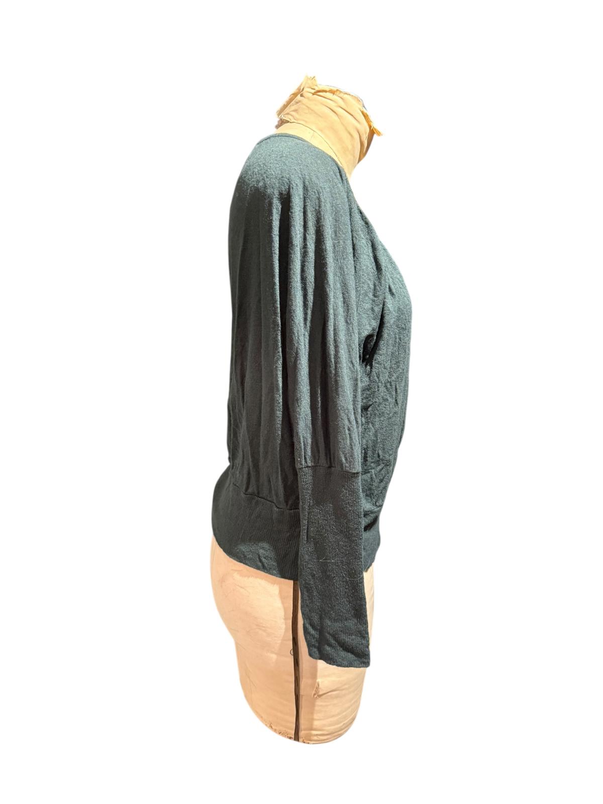Jordi Labanda Dark Green Long Sleeve Button-Up Cardigan