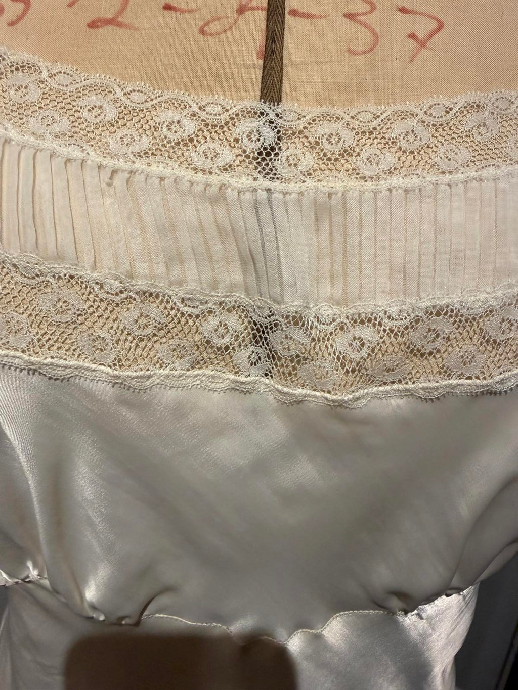 Vintage 1955 Barbizon Camilee Cream Satin Slip Dress