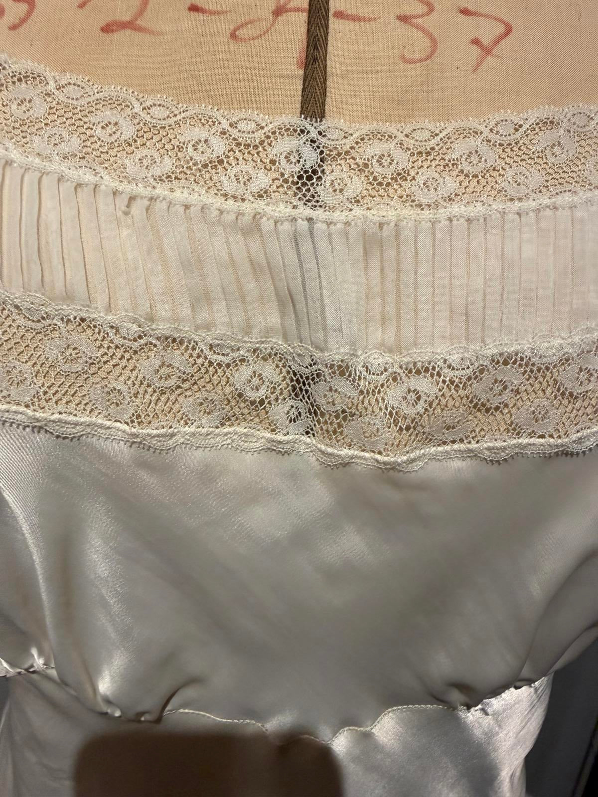 Vintage 1955 Barbizon Camilee Cream Satin Slip Dress