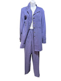Dana Buchman Purple 100% Silk Two-Piece Suit Set