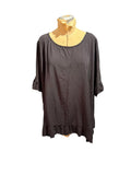 Evans Black Tunic Dress with Ruffle Sleeve And Hem Detail