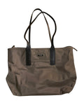 Tumi Gray Nylon Tote Bag with Black Leather Handles
