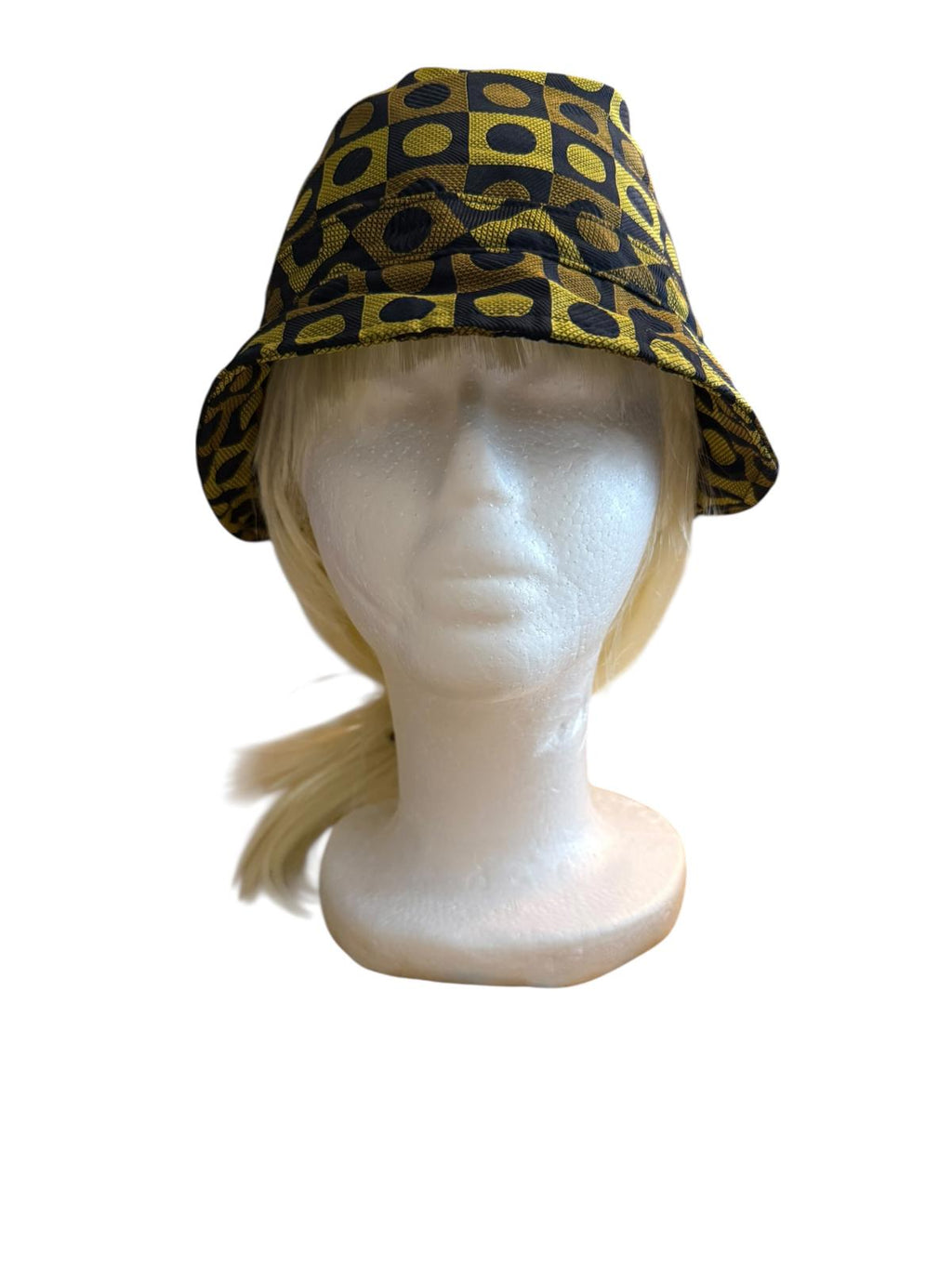 Club Monaco Vintage Style Bucket Hat with Geometric Pattern