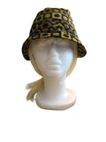Club Monaco Vintage Style Bucket Hat with Geometric Pattern