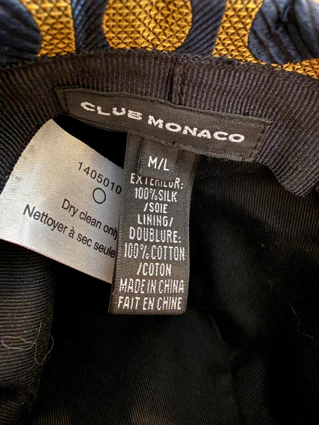 Club Monaco Vintage Style Bucket Hat with Geometric Pattern