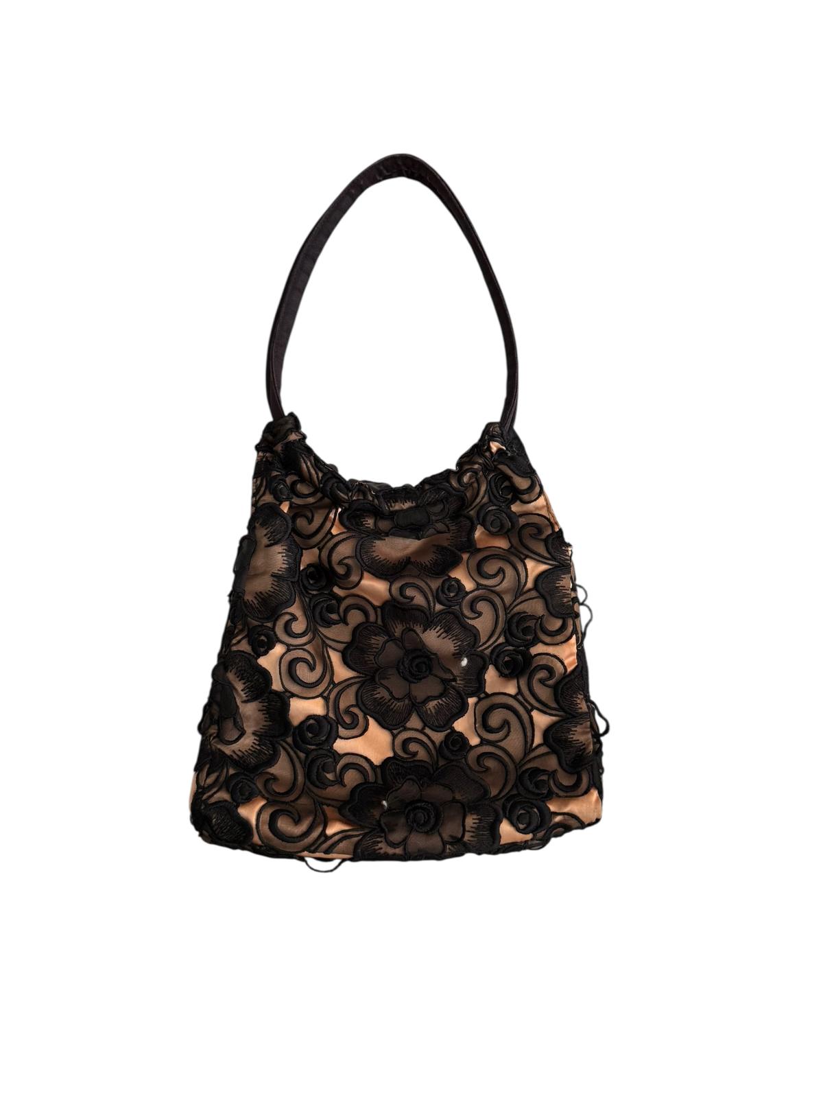 Holly Moore Rare Vintage Black Floral Lace Handbag