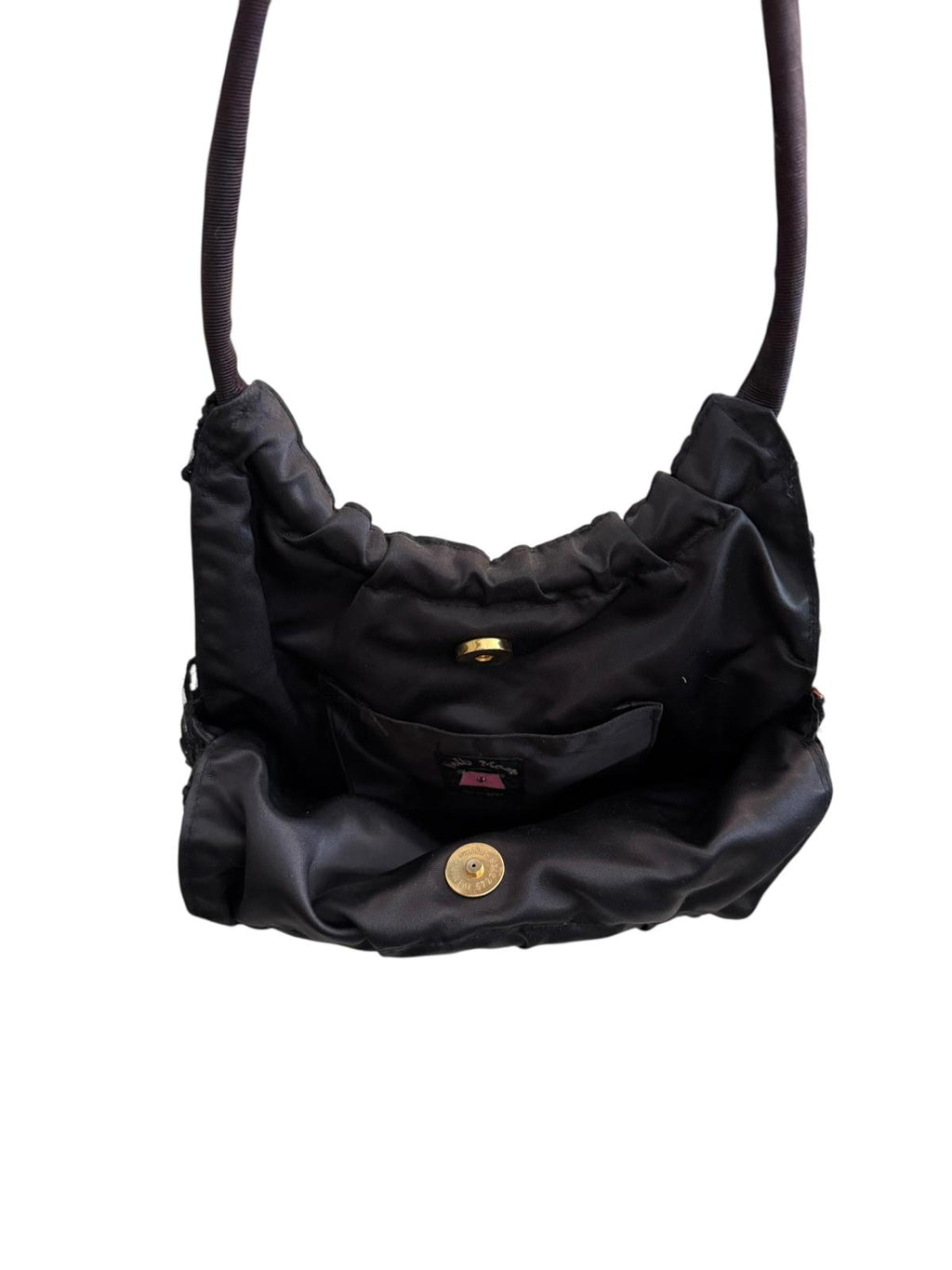 Holly Moore Rare Vintage Black Floral Lace Handbag