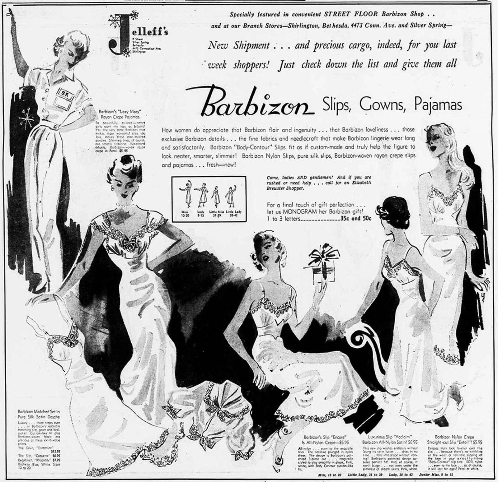 Vintage 1955 Barbizon Camilee Cream Satin Slip Dress