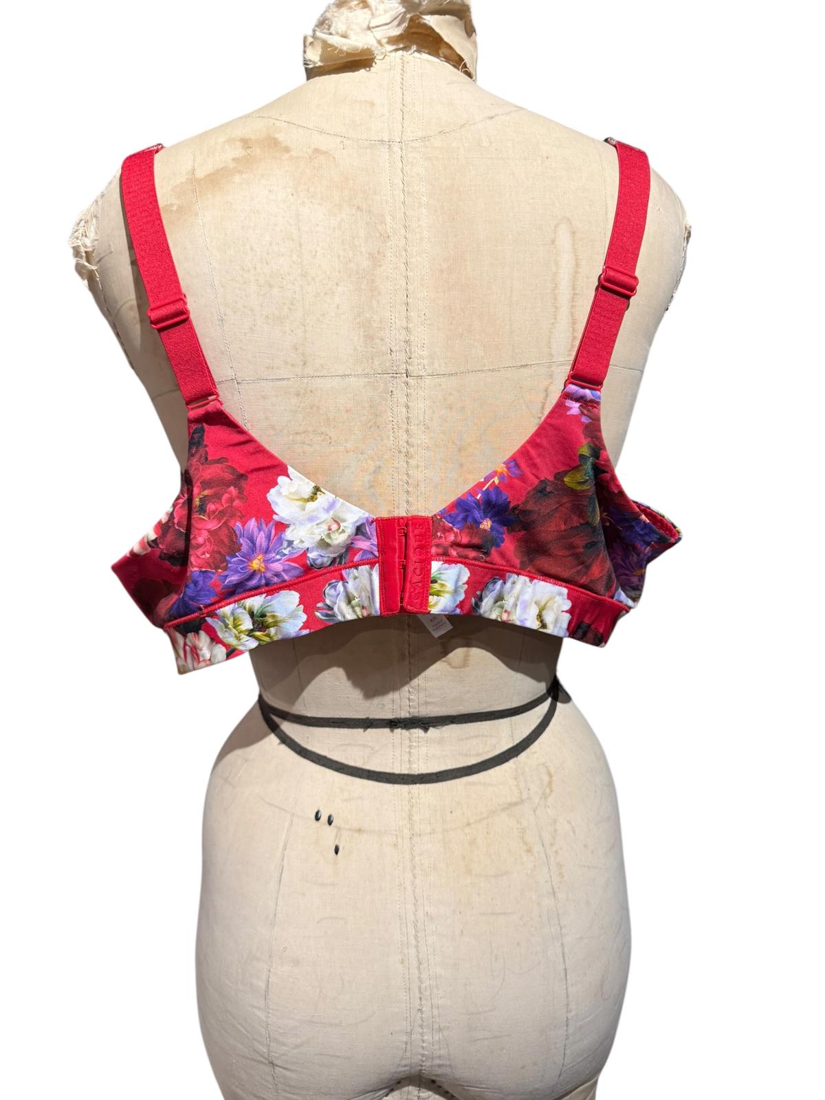 Cacique Comfort Bliss Floral Print Full Coverage Bra Size 42C