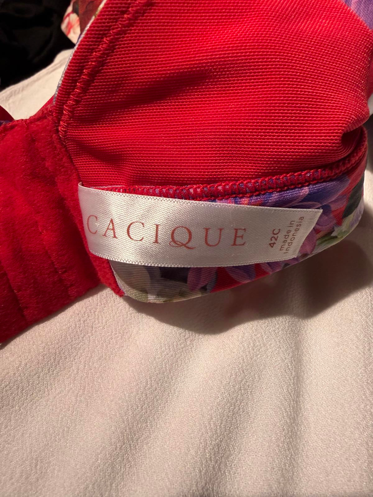 Cacique Comfort Bliss Floral Print Full Coverage Bra Size 42C