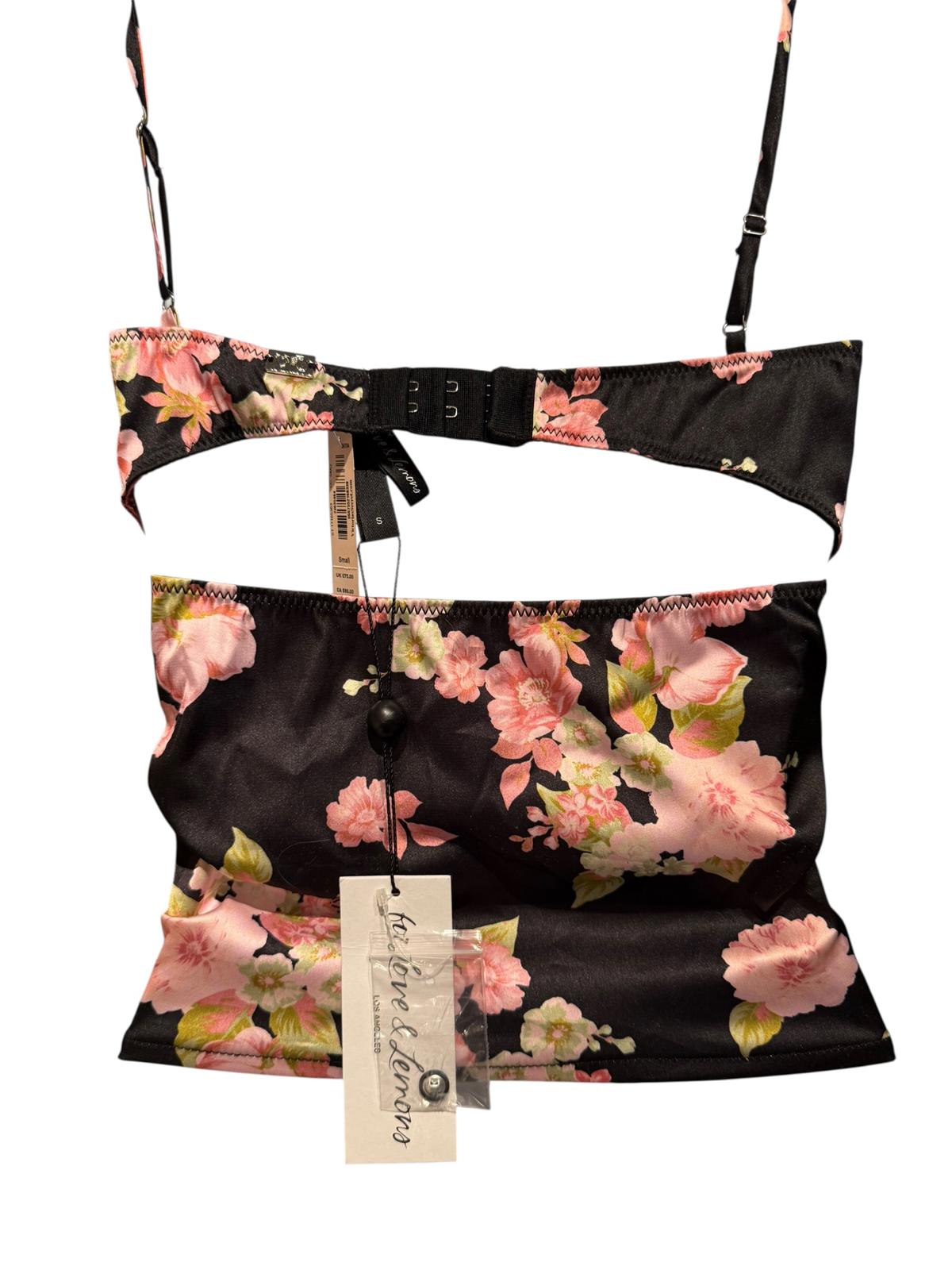 For Love & Lemons x Victoria's Secret Floral Satin Bustier