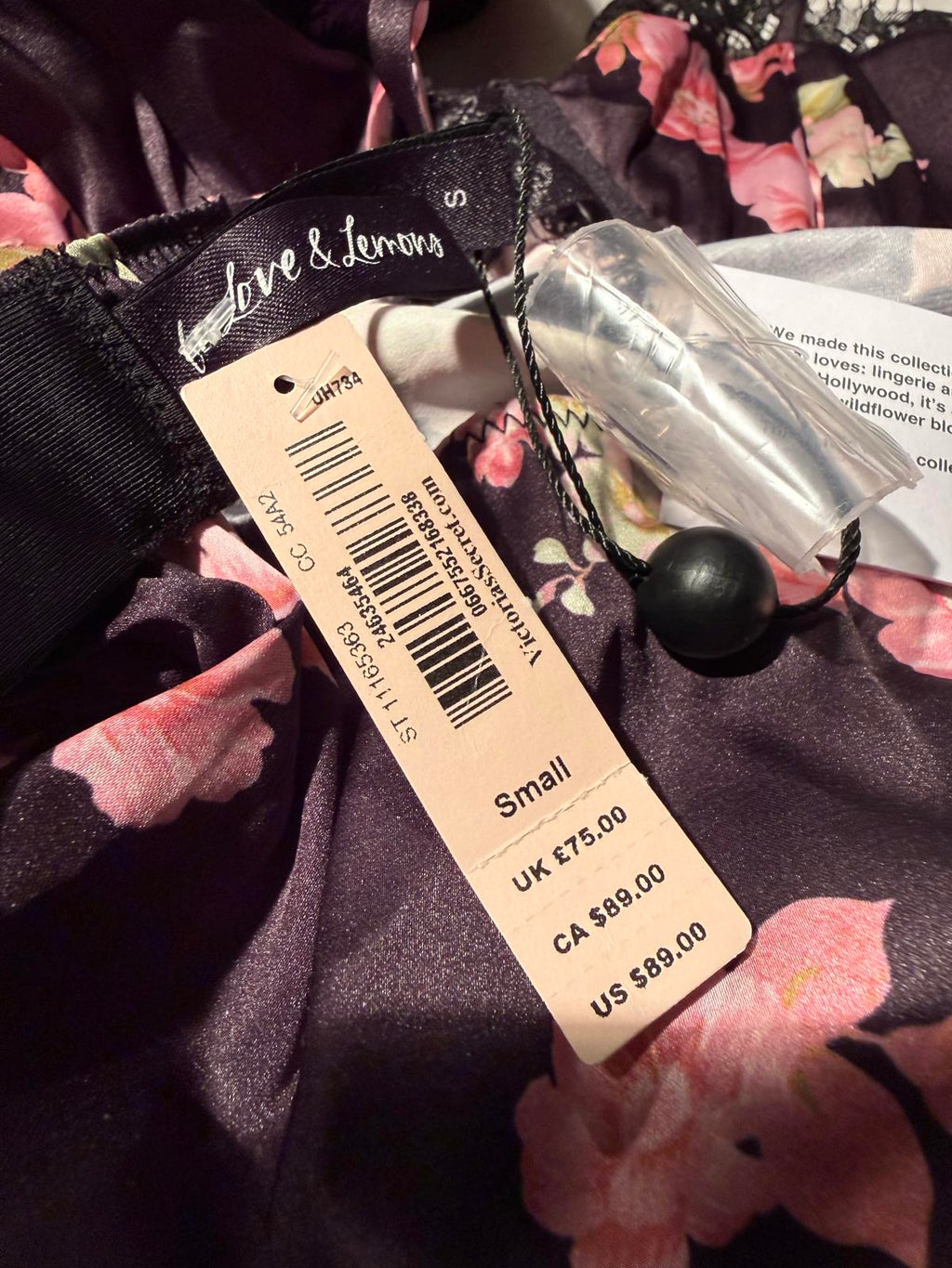 For Love & Lemons x Victoria's Secret Floral Satin Bustier