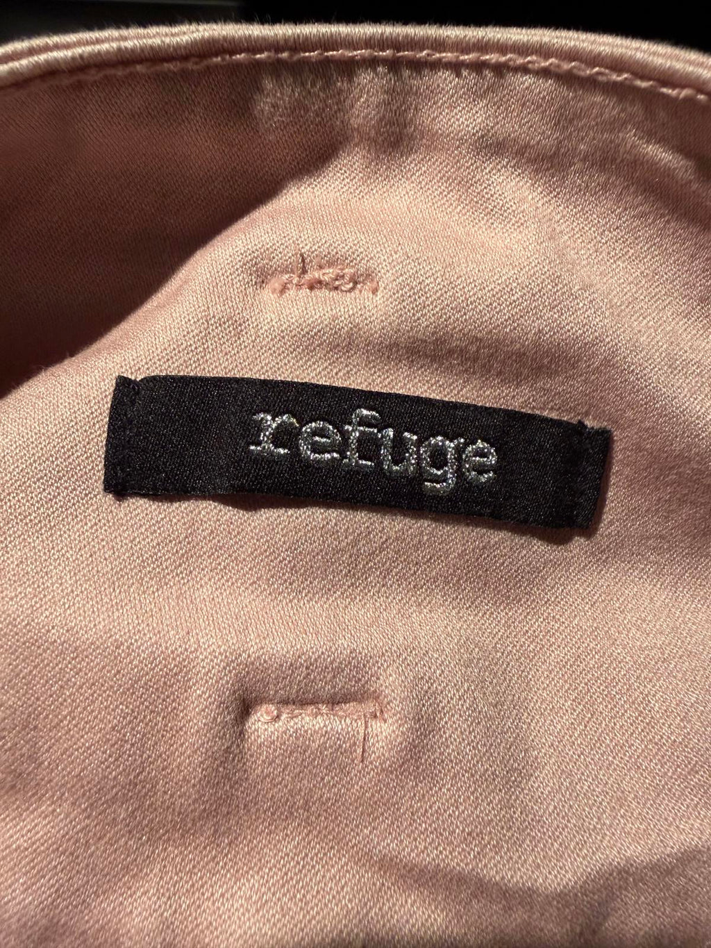 Refuge High-Waisted Peach Button Front Shorts