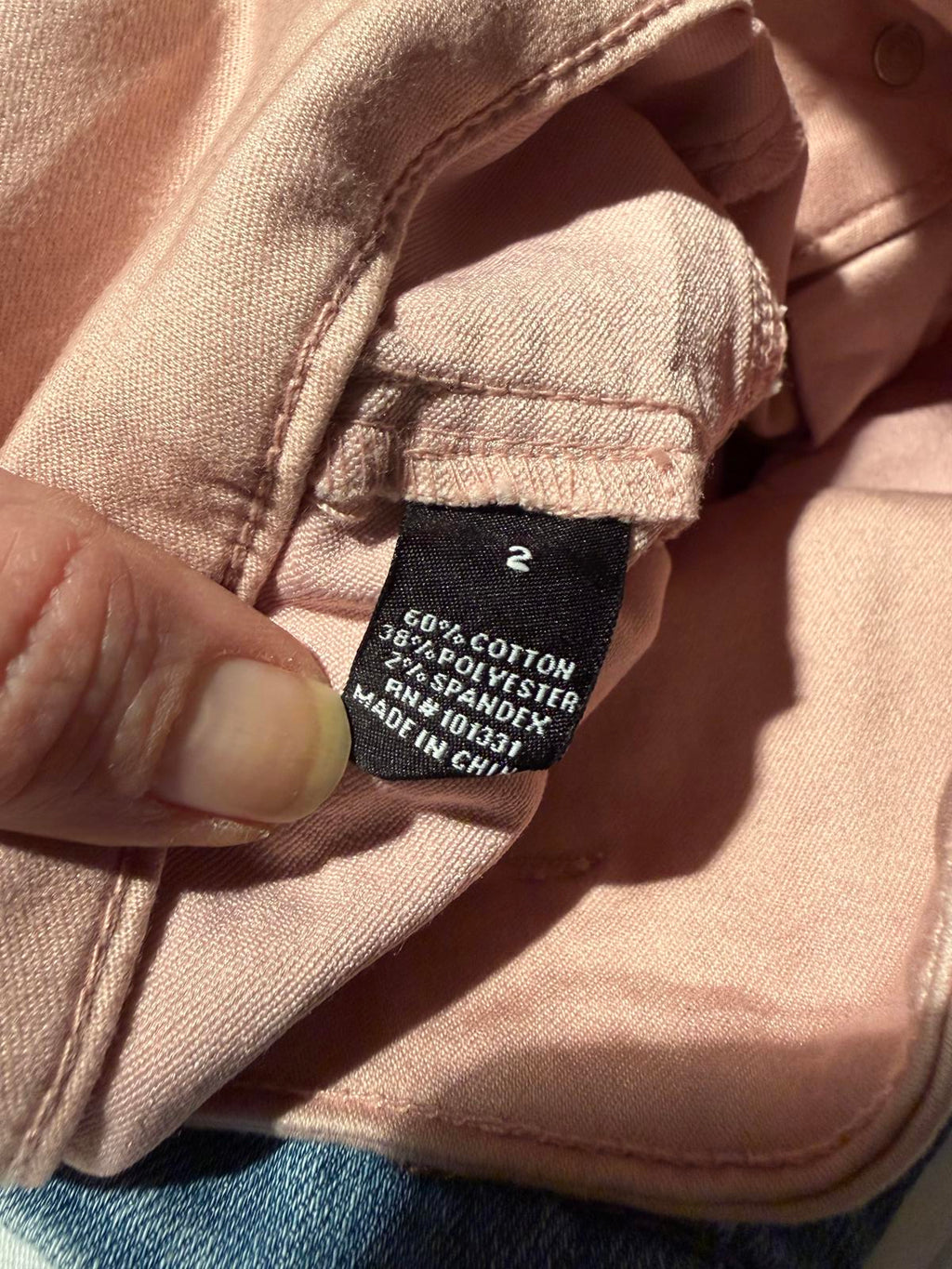 Refuge High-Waisted Peach Button Front Shorts