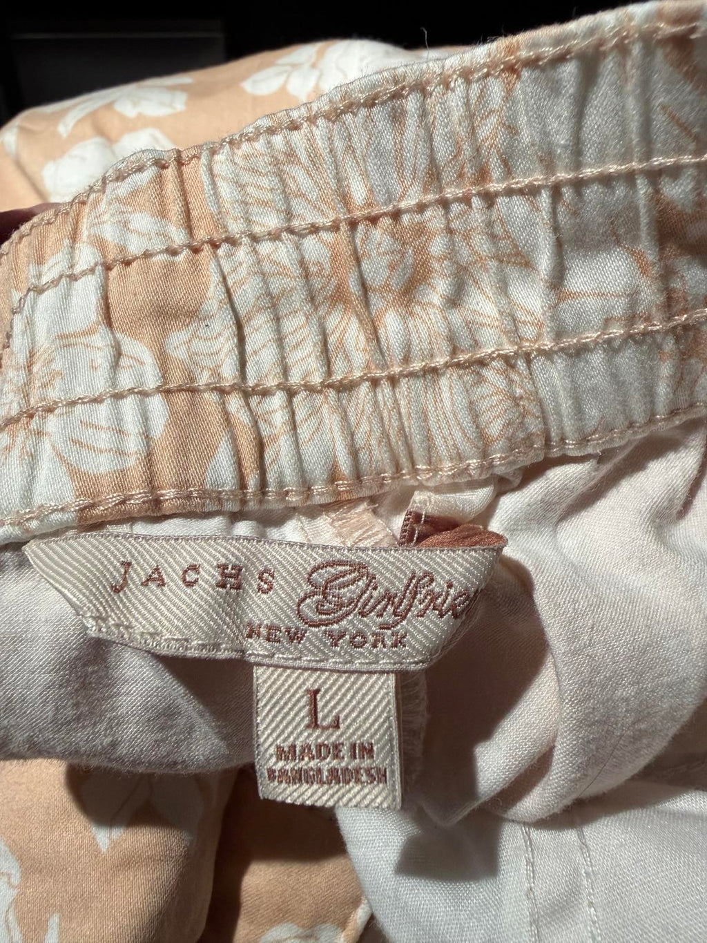 Jacks Girlfriend Peach Floral Print High Waist Shorts